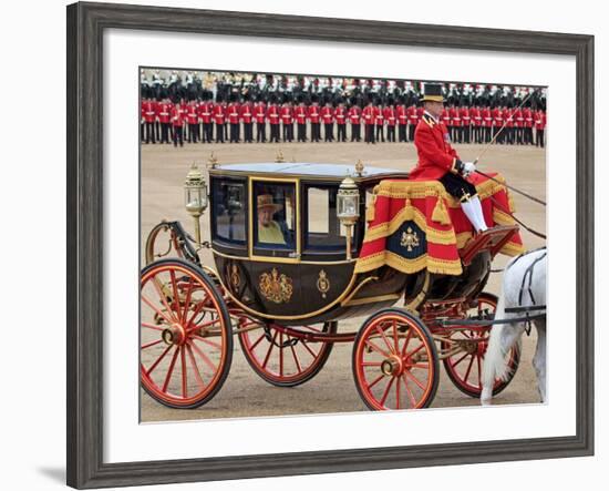 Hm Queen, Trooping Colour 2012, Queen's Birthday Parade, Whitehall, Horse Guards, London, England-Hans Peter Merten-Framed Photographic Print