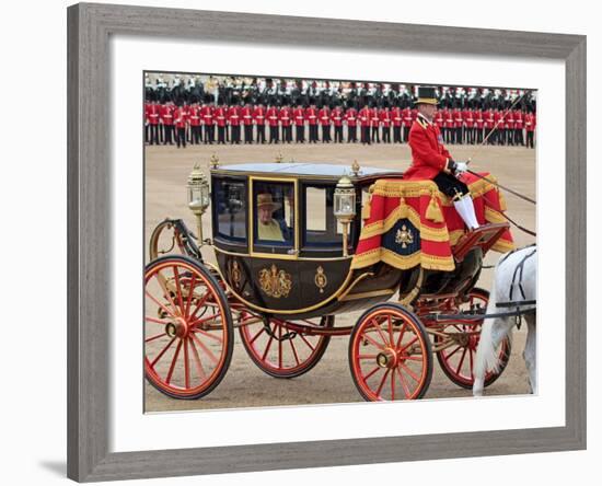 Hm Queen, Trooping Colour 2012, Queen's Birthday Parade, Whitehall, Horse Guards, London, England-Hans Peter Merten-Framed Photographic Print