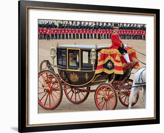 Hm Queen, Trooping Colour 2012, Queen's Birthday Parade, Whitehall, Horse Guards, London, England-Hans Peter Merten-Framed Photographic Print