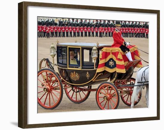 Hm Queen, Trooping Colour 2012, Queen's Birthday Parade, Whitehall, Horse Guards, London, England-Hans Peter Merten-Framed Photographic Print