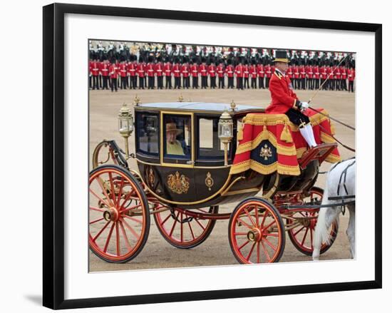 Hm Queen, Trooping Colour 2012, Queen's Birthday Parade, Whitehall, Horse Guards, London, England-Hans Peter Merten-Framed Photographic Print