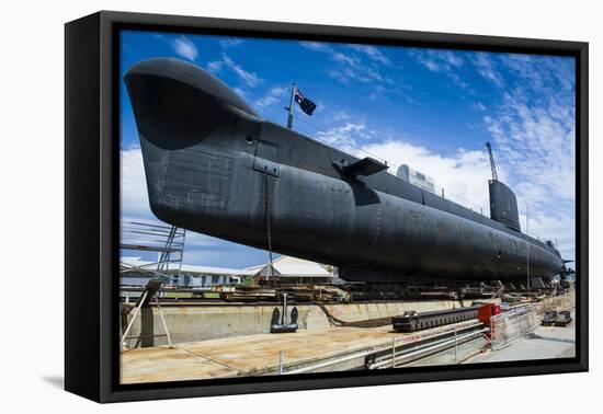 Hmas Ovens Submarine in the Western Australian Maritime Museum-Michael Runkel-Framed Premier Image Canvas