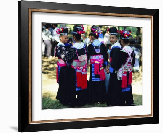 Hmong Girls, Luang Prabang, Laos, Asia-Bruno Morandi-Framed Photographic Print