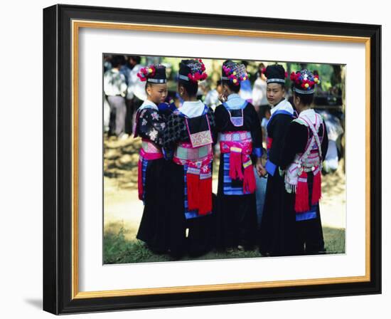 Hmong Girls, Luang Prabang, Laos, Asia-Bruno Morandi-Framed Photographic Print