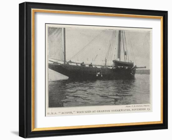 HMS Active, Wrecked at Granton Breakwater, 13 November-null-Framed Giclee Print