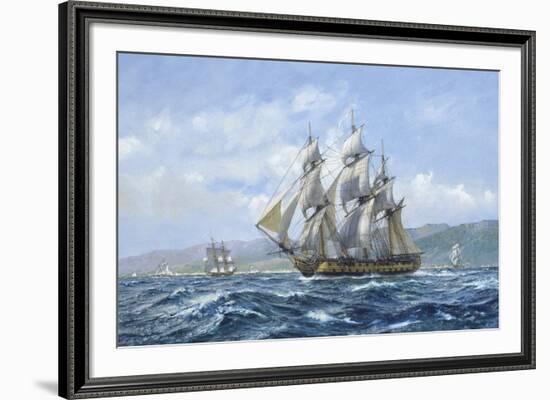 HMS Agamemnon Tolilon, Nelsons Favourite-Roy Cross-Framed Giclee Print