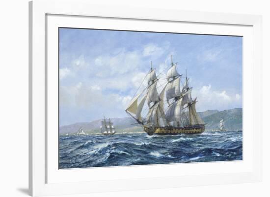 HMS Agamemnon Tolilon, Nelsons Favourite-Roy Cross-Framed Giclee Print