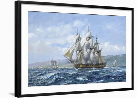 HMS Agamemnon Tolilon, Nelsons Favourite-Roy Cross-Framed Giclee Print