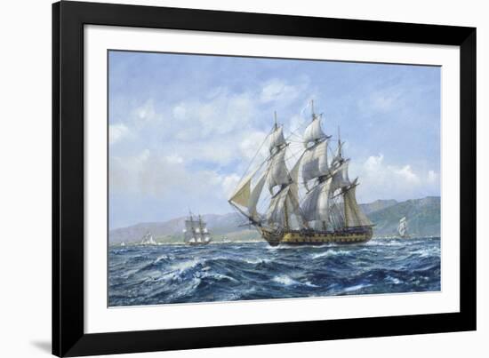 HMS Agamemnon Tolilon, Nelsons Favourite-Roy Cross-Framed Giclee Print