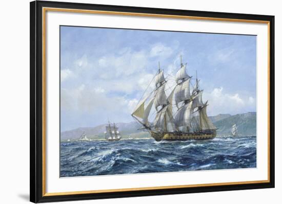 HMS Agamemnon Tolilon, Nelsons Favourite-Roy Cross-Framed Giclee Print