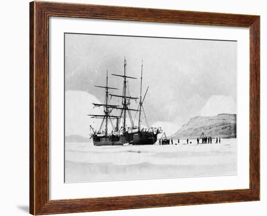 HMS Alert in Arctic Circle-null-Framed Photographic Print