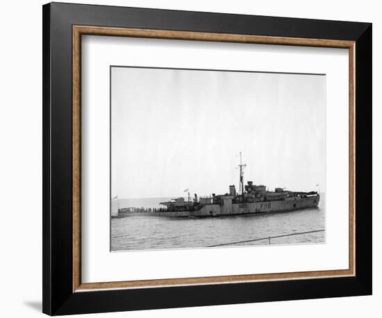 HMS Amethyst, after Action on the Yangtze River, 20th April 1949-null-Framed Giclee Print