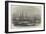 HMS Amphion and Cruiser Capturing Two Russian Vessels Off Riga-null-Framed Giclee Print
