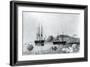 HMS Assistance in Tow of Pioneer Passing John Harrow Mount, North Wellington Channel in 1853-null-Framed Giclee Print