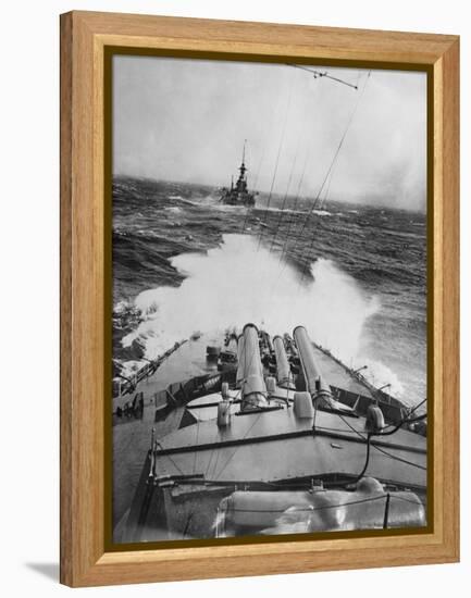 HMS Audacious in a Storm-null-Framed Premier Image Canvas