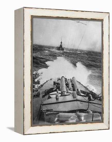 HMS Audacious in a Storm-null-Framed Premier Image Canvas