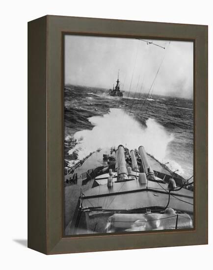 HMS Audacious in a Storm-null-Framed Premier Image Canvas