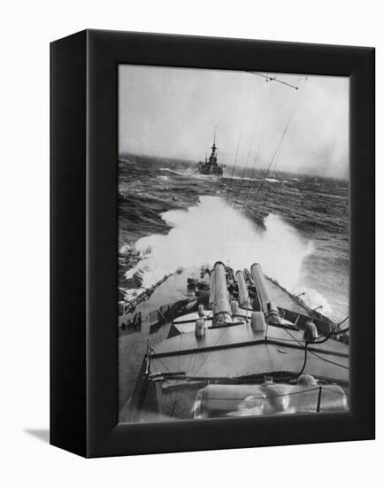 HMS Audacious in a Storm-null-Framed Premier Image Canvas