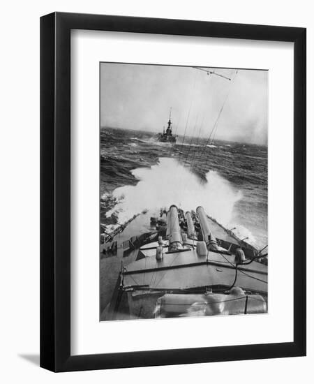 HMS Audacious in a Storm-null-Framed Photographic Print