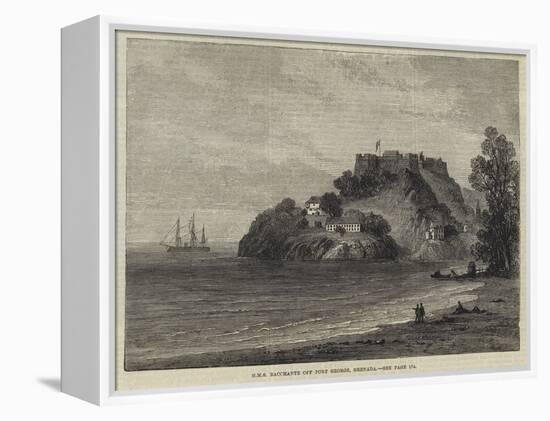 HMS Bacchante Off Port George, Grenada-null-Framed Premier Image Canvas