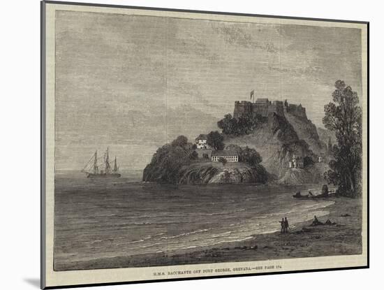 HMS Bacchante Off Port George, Grenada-null-Mounted Giclee Print