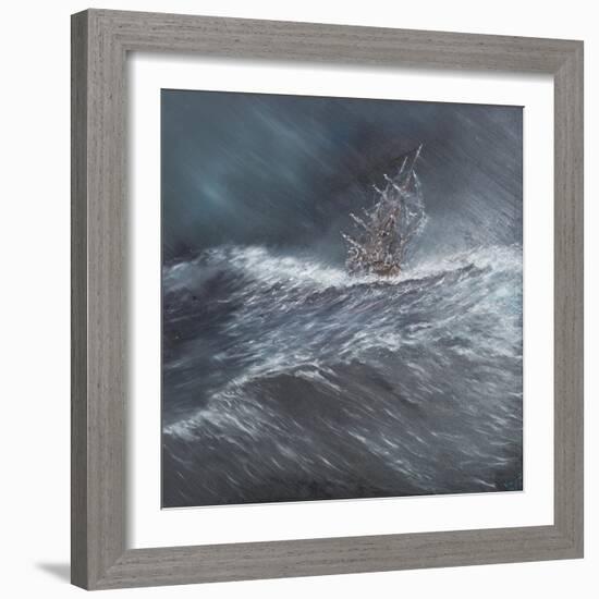 HMS Beagle in a Storm Off Cape Horn (2), Dec 24, 1832-Vincent Booth-Framed Giclee Print