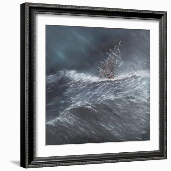 HMS Beagle in a Storm Off Cape Horn (2), Dec 24, 1832-Vincent Booth-Framed Giclee Print