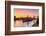 HMS Belfast and Tower Bridge at sunrise with a low tide on the River Thames, London-Ed Hasler-Framed Photographic Print