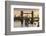 HMS Belfast is framed by Tower Bridge with deck raised, London-Charles Bowman-Framed Photographic Print