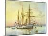 HMS Bramble, Royal Navy 1st Class Gunboat, C1890-C1893-William Frederick Mitchell-Mounted Giclee Print