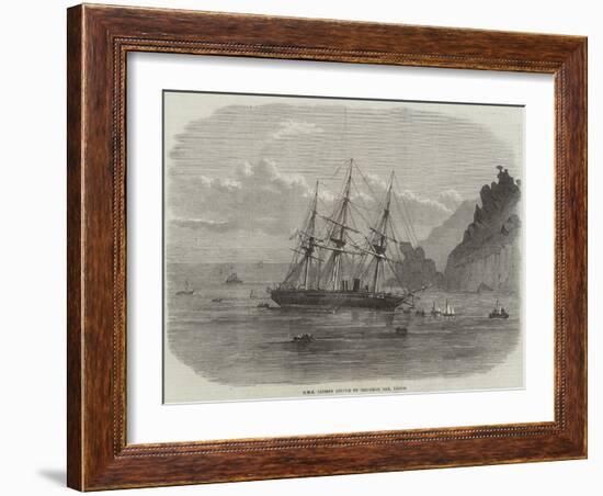 HMS Cadmus Ashore on Salcombe Bar, Devon-null-Framed Giclee Print