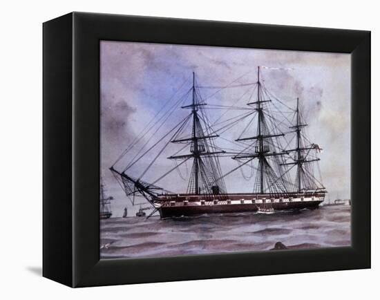 Hms Challenger-null-Framed Premier Image Canvas