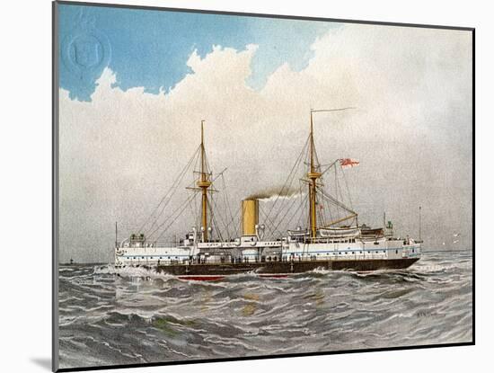 HMS Colossus, Royal Navy 2nd Class Battleship, C1890-C1893-William Frederick Mitchell-Mounted Giclee Print