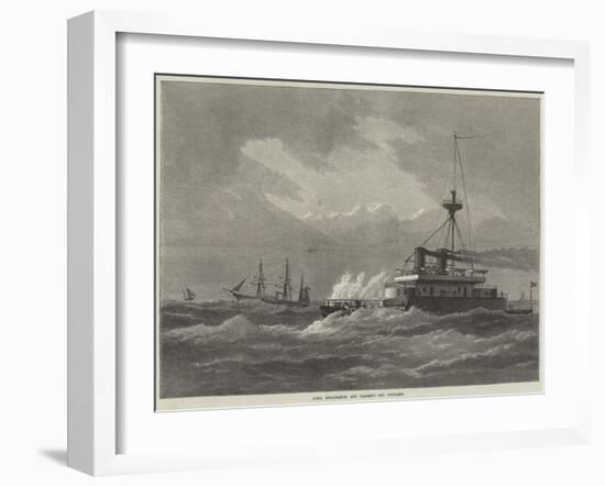 HMS Devastation and Valorous Off Portland-null-Framed Giclee Print