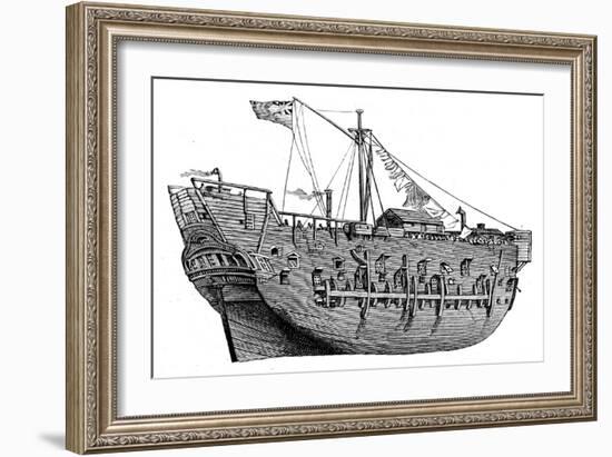 HMS Discovery-Edward William Cooke-Framed Giclee Print