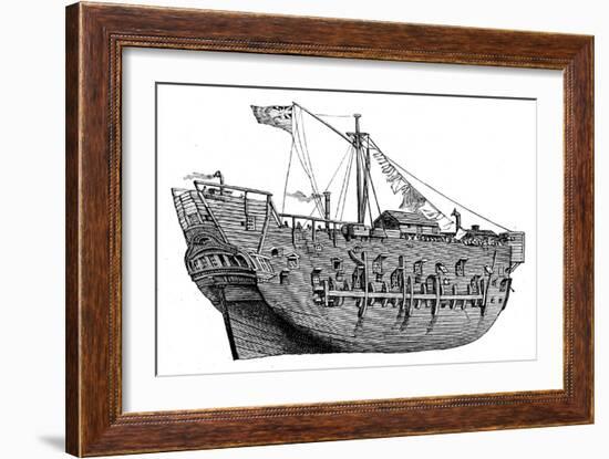 HMS Discovery-Edward William Cooke-Framed Giclee Print