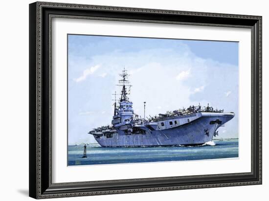 HMS Emperor, Converted from a Merchant Ship Into an Aircraft Carrier During the Second World War-John S. Smith-Framed Giclee Print