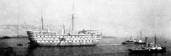 'HMS 'Hibernia' at Malta, 1902' Art Print