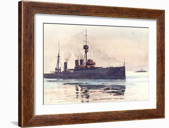 HMS Indominatble-null-Framed Art Print