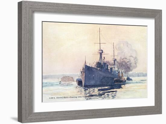 HMS Invincible-null-Framed Art Print