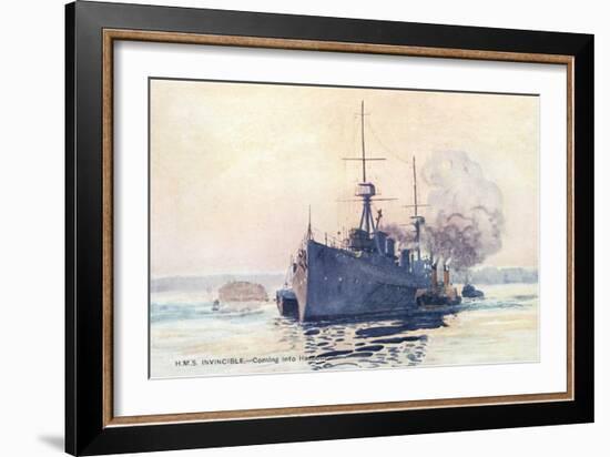 HMS Invincible-null-Framed Art Print