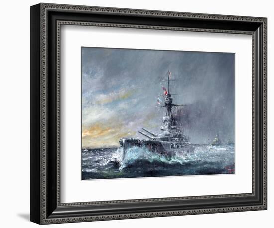 HMS Iron Duke, 'Equal Speed Charlie London' Jutland 1916, 2015-Vincent Alexander Booth-Framed Giclee Print