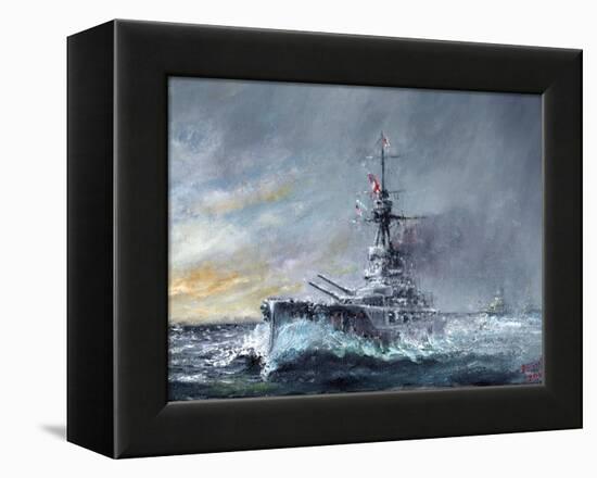 HMS Iron Duke, 'Equal Speed Charlie London' Jutland 1916, 2015-Vincent Alexander Booth-Framed Premier Image Canvas