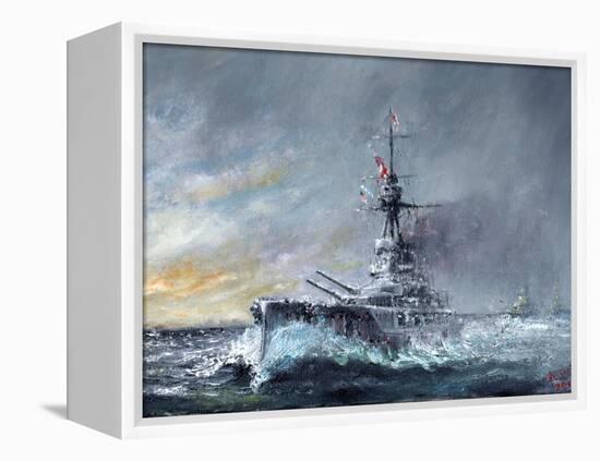 HMS Iron Duke, 'Equal Speed Charlie London' Jutland 1916, 2015-Vincent Alexander Booth-Framed Premier Image Canvas