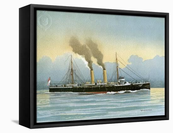 HMS Latona, Royal Navy 2nd Class Cruiser, C1890-C1893-William Frederick Mitchell-Framed Premier Image Canvas