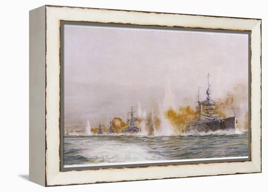 Hms "Lion" Leads the Battle- Cruisers into the Fray at the Battle of Jutland-William Lionel Wyllie-Framed Premier Image Canvas