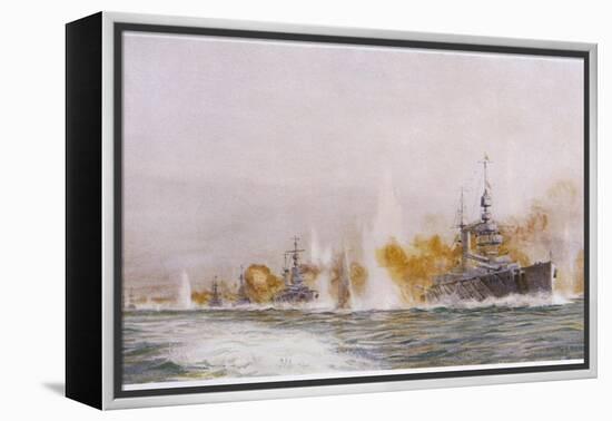 Hms "Lion" Leads the Battle- Cruisers into the Fray at the Battle of Jutland-William Lionel Wyllie-Framed Premier Image Canvas