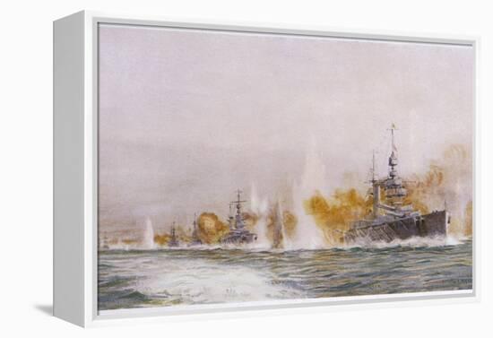 Hms "Lion" Leads the Battle- Cruisers into the Fray at the Battle of Jutland-William Lionel Wyllie-Framed Premier Image Canvas