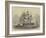 HMS Nankin, 50 Guns, Honourable Keith Stewart, Commander-Edwin Weedon-Framed Giclee Print