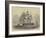 HMS Nankin, 50 Guns, Honourable Keith Stewart, Commander-Edwin Weedon-Framed Giclee Print